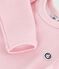 Babybody met lange mouwen in wol en katoen roze JOLI