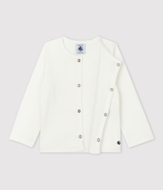 Cardigan en coton bébé blanc MARSHMALLOW
