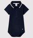 Body manches courtes colo polo en coton bébé