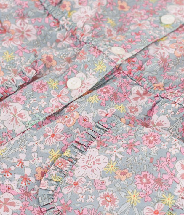 Korte kinderjumpsuit van katoen blauw/multicouleur
