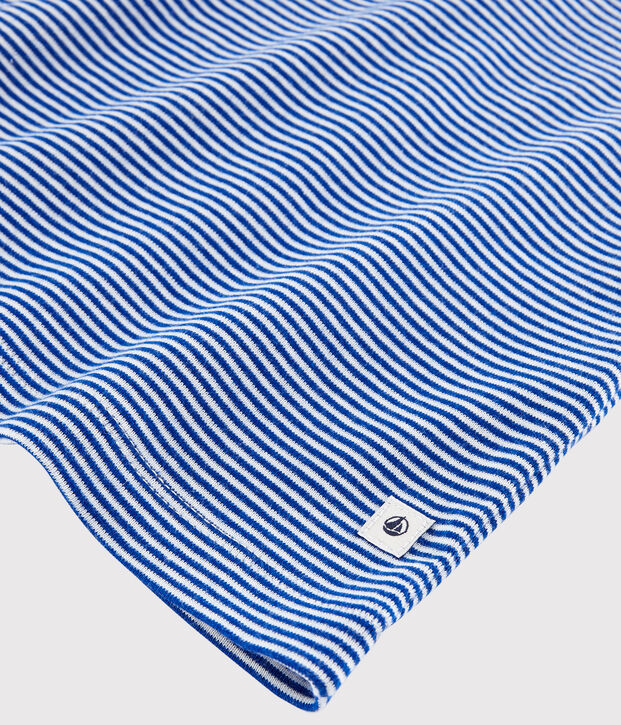 Pyjama milleraies bleu petit gar&ccedil;on en coton bleu/blanc