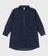 Meisjesjurk met lange mouwen in denim