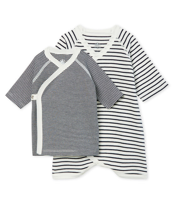 Set kimonorompertje en brassière baby van gebreide stof variante 1