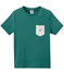 T-shirt garçon à poche poitrine vert Olivier