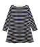 Robe manches longues enfant fille bleu SMOKING/beige COQUILLE