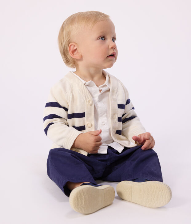 Babybroekje van effen keperstof SOIR