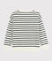 Sweatshirt jongens kinderen wit MARSHMALLOW/blauw SMOKING
