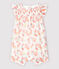Combinaison courte en popeline bébé fille blanc MARSHMALLOW/blanc MULTICO