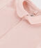 Body van katoen met kraagje en korte mouwen voor baby's roze SALINE