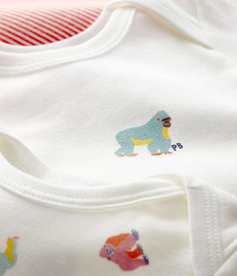 Lot de 3 bodies manches longues b&eacute;b&eacute; gar&ccedil;on multicouleur