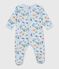 Katoenen babypyjama met lichtgevende marieneprint blauw/multicouleur