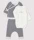 Driedelige dubbelgeweven babyset