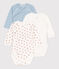 SET VAN 3 KATOENEN BODY'S MET LANGE MOUWEN VOOR BABY'S variante 1