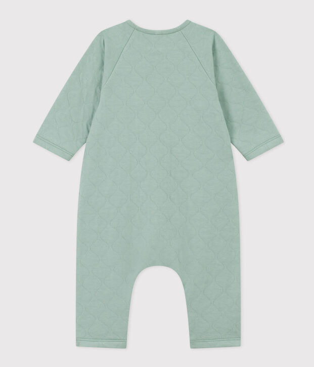 Combinaison longue en tubique matelass&eacute; b&eacute;b&eacute; vert