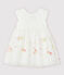 Robe de cérémonie avec du tulle brodé bébé fille blanc MARSHMALLOW/blanc MULTICO