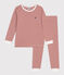 Pyjama rayé en coton enfant FAMEUX/ MARSHMALLOW