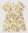 Jurk met korte mouwen voor baby meisje wit MARSHMALLOW/wit MULTICO