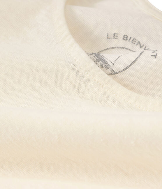 Débardeur femme en lin blanc MARSHMALLOW