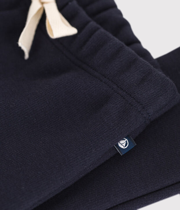 Pantalon en molleton doux et chaud b&eacute;b&eacute; bleu marine