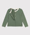 Cardigan en coton enfant fille vert CROCO