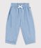 Babybroekje van chambray blauw