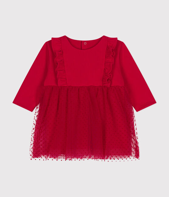 Jurk van katoen en tule voor baby's COULIS