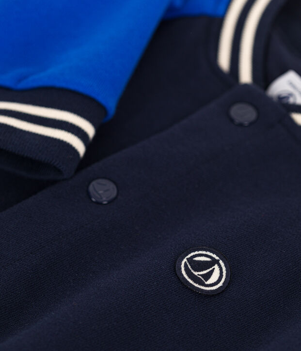 Teddy en molleton enfant gar&ccedil;on bleu/bleu