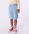 Bermuda short enfant en coton uni bleu