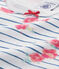 Meisjesnachthemd met print wit ECUME/blauw MAJOR/ MULTICO