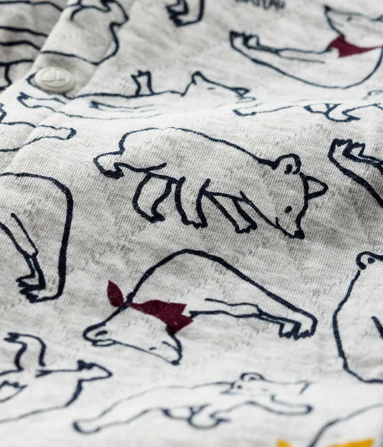 Combinaison longue b&eacute;b&eacute; gar&ccedil;on gris/multicouleur