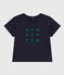 T-shirt met korte mouwen in lichte jersey voor baby's blauw SMOKING/wit MULTICO