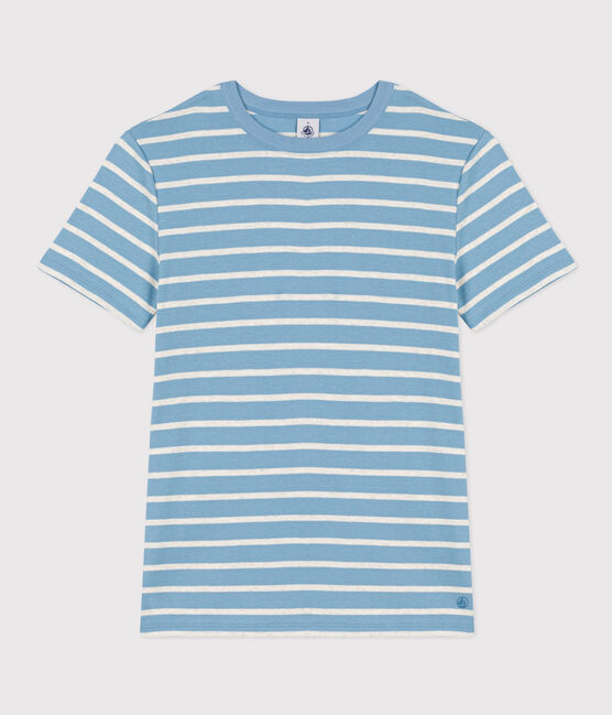 Tee-shirt L'ICONIQUE col rond en coton Femme AZUL/ MONTELIMAR