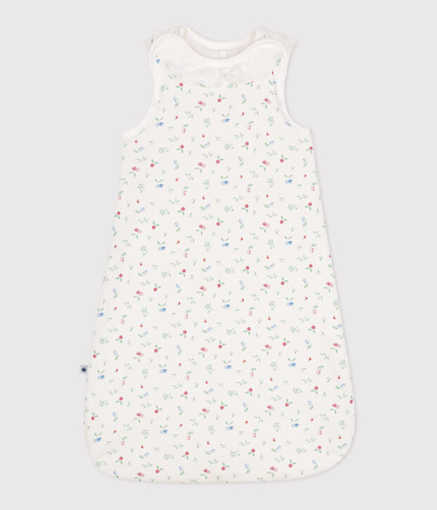 Katoenen babytrappelzak met vruchtenprint TOG 2 wit/multicouleur