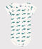 Katoenen rompertje met korte mouwen en print voor baby's groen MARSHMALLOW/ DRAGONFLY