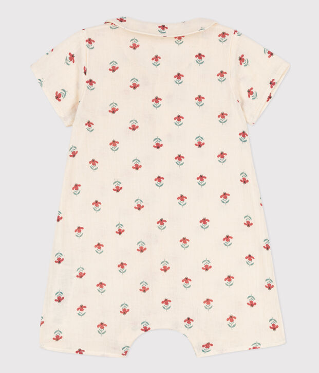 Luchtig katoenen pakje met print voor baby's ecru/multicouleur