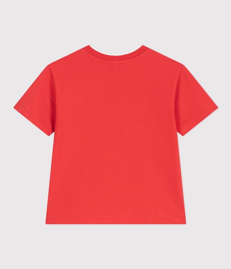 Katoenen T-shirt met korte mouwen voor kinderen rood
