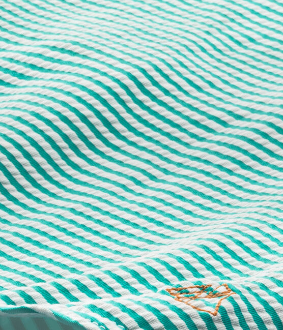 Maillot de bain fille 1 pièce vert FLAG/blanc LAIT