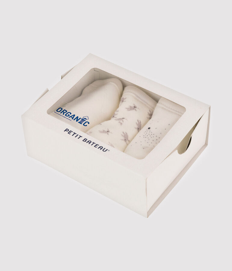 Trio de bavoirs b&eacute;b&eacute; en c&ocirc;te multicouleur