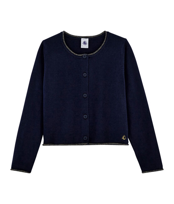 Tricot cardigan meisjes blauw SMOKING