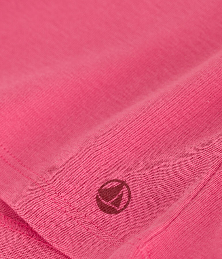 Teeshirt enfant en coton manches courtes uni rose