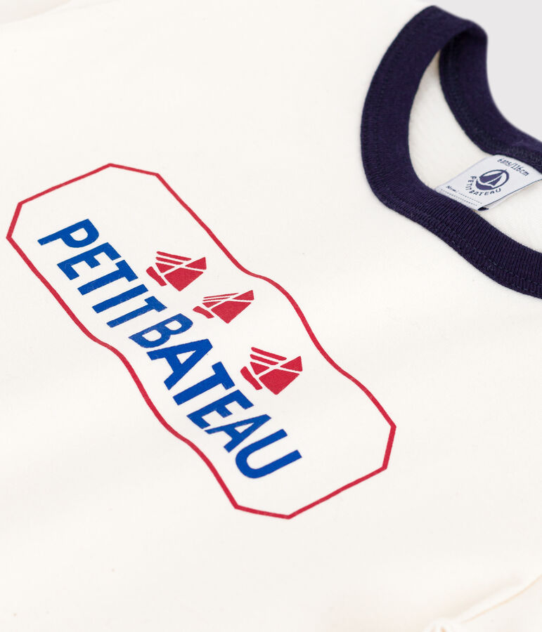 T-shirt met korte mouwen en print voor kinderen ecru