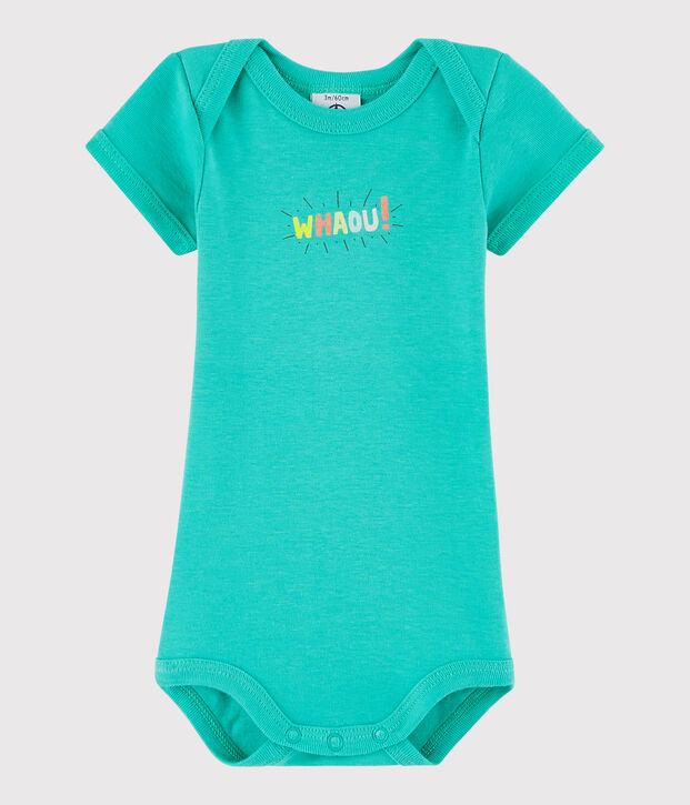 Body manches courtes b&eacute;b&eacute; gar&ccedil;on vert