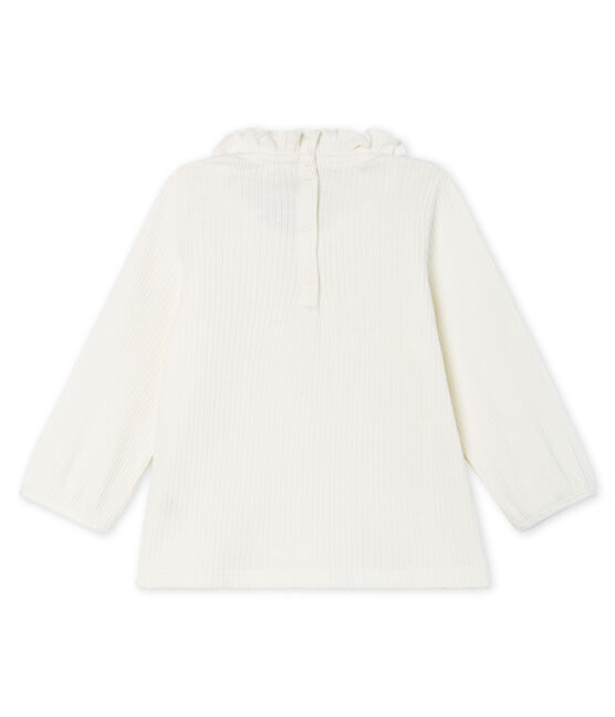 Blouse manches longues bébé fille unie blanc MARSHMALLOW CN