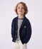 Cardigan enfant en coton uni bleu SMOKING