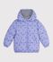 Doudoune enfant imprim&eacute;e c&oelig;urs violet/multicouleur