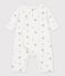 Lange tuinbroek met print van bio tubic voor baby's wit MARSHMALLOW/ PAPAYE