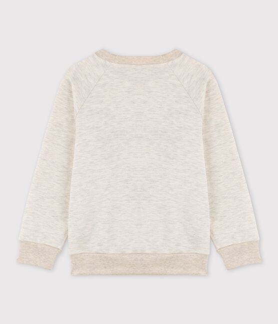 Sweater in molton met borduursel voor meisjes/jongens beige MONTELIMAR CHINE