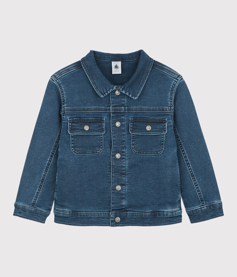 Veste en denim bio enfant fille / gar&ccedil;on bleu DENIM BLEU DELAVE