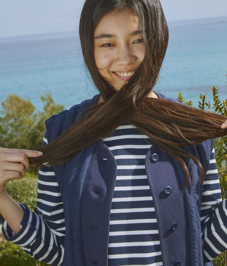 Zachte cardigan zonder mouwen voor dames blauw