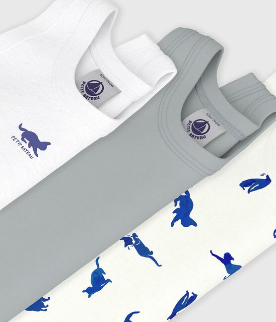 Set van katoenen body's zonder mouwen met kattenprint variante 1